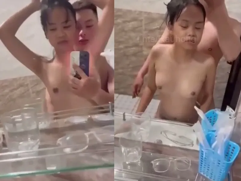 Thon gọn em cùng any làm tình trước gương quay kỉ niệm
